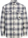 Jack & Jones Chemise Jprbluivy Check L/s Overshirt Sn 12301357 Dark Navy Hommes Taille - M