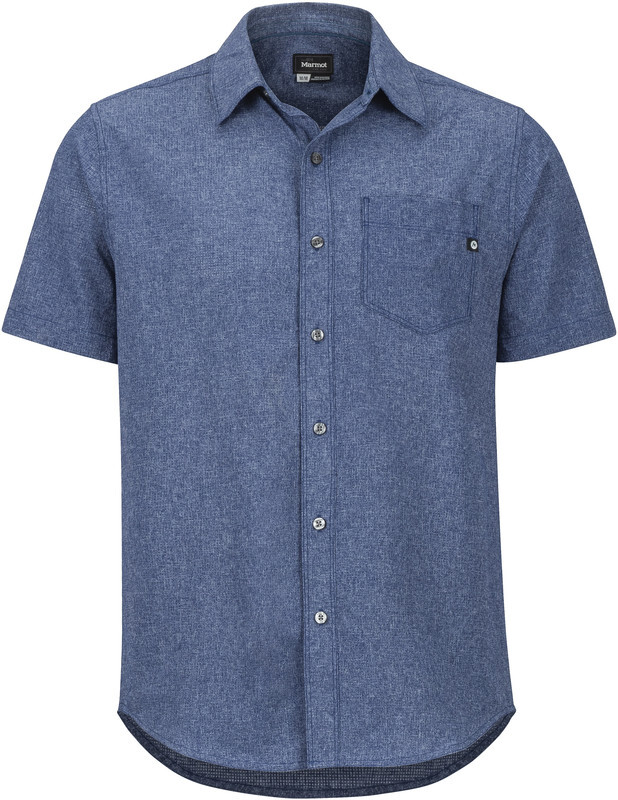 Marmot Aerobora t-shirt Heren blauw S 2019 Overhemden korte mouw