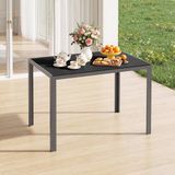 Bealife TB103 Tafel - WPC Tuintafel - 110 x 70 x 73 cm - Weerbestendig - Grijs
