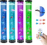 VEVOR Lavalamp 80cm 6x Vis Bubbellamp 16 Kleureffecten Afstandsbediening