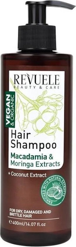 Revuele Vegan &amp; Organic Hair Shampoo Macadamia &amp; Moringa oil 400ml.