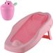 Relaxdays kit aide bain bébé avec gobelet lavage cheveux anti-larmes, rose
