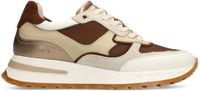 Manfield Dames Beige Leren Sneakers Maat 42