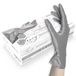 Unigloves Fancy Silver Nitril handschoenen, glanzend zilver, wegwerphandschoenen, niet steriel, latexvrij, poedervrij, geschikt voor levensmiddelen, bescherming tegen virussen, schimmels en