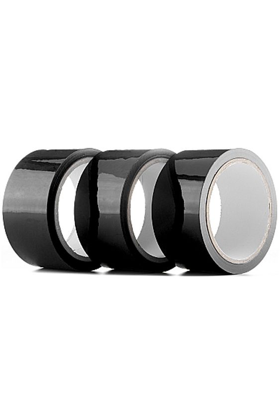Ouch! Non Sticky Bondage Tape Black 3 pack 20 mtr x 5 cm