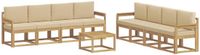 vidaXL - Bank loungeset - 8 zitplekken - Wit en Beige