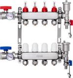 VEVOR 4 Verwarmingscircuits Verwarmingscircuitverdeler Vloerverwarmingsstroomindicator 5L/min