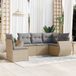 Maison Exclusive - Ensemble de meubles de jardin 5 pièces avec canapé et coussins, beige, en polyrotin