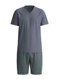 CALIDA Pyjama kort 'Cotton Special' zwart gemêleerd