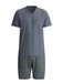 CALIDA Pyjama kort 'Cotton Special' zwart gemêleerd