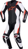 Alpinestars Missile V3 Combinaison en cuir de moto 1 pièce, noir/blanc/rouge, 54