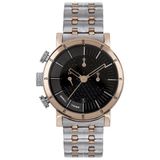 Breil Lil Tribe Herenhorloge - Zilverkleurig Stalen Band - Zwarte Wijzerplaat - Chronograaf - Quartz