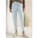 CECIL 7/8 Mid Waist Slim Legs broek in casual fit lichtblauw