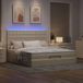 Maison Exclusive - Cadre de lit ottoman avec matelas, couleur crème, 160x200 cm, textile