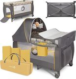OEM Sven Plus 2in1 Kinder Reisbed met commode - Babybox 125x65x75cm - Schommelfunctie - Klamboe - Veiligheidsslot - LockGuard - Praktische organizer - Hoogteverstelling - voor kinderen van 0 tot 15kg - Co Sleeper