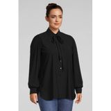Plus Basics Zwarte Blouse van Travelstof