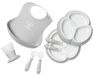 Set de vaisselle pour bébé, 8 pièces, gris