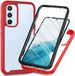 Selected by GSMpunt.nl Samsung Galaxy A34 Hoesje met Ingebouwde Screenprotector | Full Protect | Doorzichtig / Rood