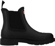 Hunter Commando Dames Chelsea Boots Rubber Zwart