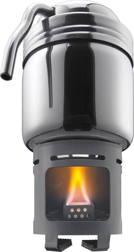 Esbit Koffiemaker Set - 200ml - Werkt op Solid Fuel - RVS - Zilver