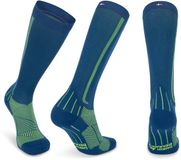 DANISH ENDURANCE Compressiekousen Dames & Heren - 21-26 mmHg - Blauw/Neon Geel - Maat 35-38 - 1 paar