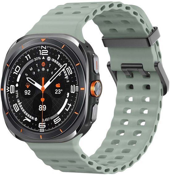 imoshion Siliconenband - Geschikt voor Samsung Galaxy Watch Ultra 2 (2026) / Ultra (2024/2025) - Grayish Green