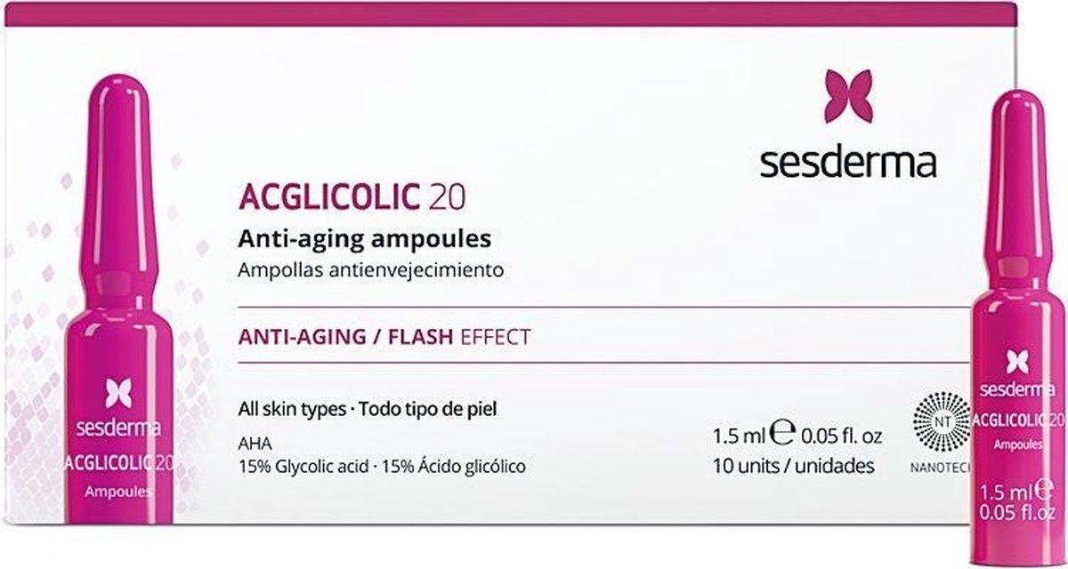 Sesderma Acglicolic 20 Anti-edad Efecto Flash 10x 1,5ml Ampollas For Women