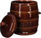 KOTARBAU® Fermentatiepot 16 L - Zuurkoolpot - met Deksel en Waterrand Keramische Fermentatiepot - Steengoed - Bruin
