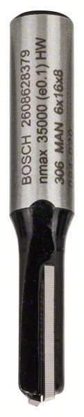 Bosch Accessories Groeffrees standaard (voor hout, schacht 8 mm, diameter 6 mm, werklengte 15,7 mm, toebehoren voor handfreesgereedschap)