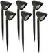 Gerimport Lampe de jardin solaire - 6 pièces - Noir - LED - Rechargeable - H37cm