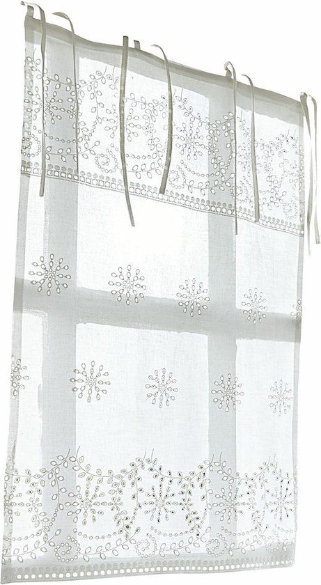 LOBERON Vitrage Sivolre wit katoen 45x70 cm