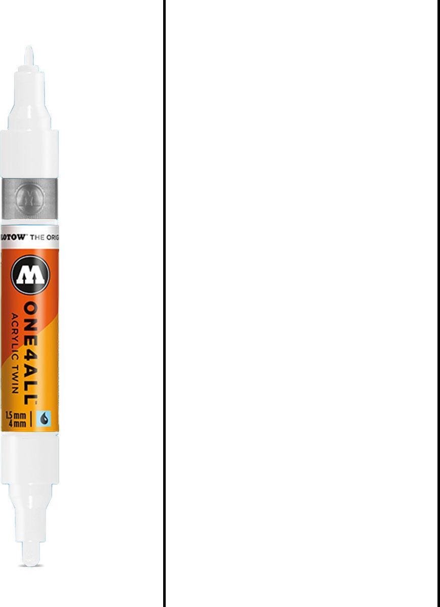 Molotow One4All Premium Acrylic TWIN Marker 1,5 + 4mm - 160 Signal Weiß