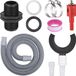 Merkloos Kit de descente Collecteur d'eau de pluie avec tuyau flexible - Connexion de la descente à la citerne - Kit de dérivation pour la collecte d'eau de pluie extérieure