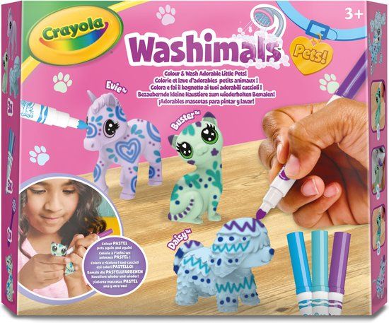 Crayola Washimals Pets Navulset - 3 Puppy's - Pastelkleuren