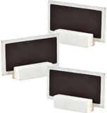 Santex Naambordjes/Plaatskaartjes met Houder - Bruiloft - Wit - 24 Stuks - 6 x 3 cm - Hout