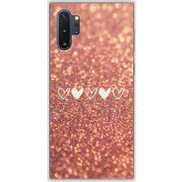 1001 coques Samsung Galaxy Note 10 Plus Paillettes coeur bedrukt siliconen hoesje