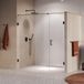 Brauer Void - Nisdeur - 2-Delig - Helder Glas - 200 x 200 cm - Omkeerbaar - met Draaideur 70 cm - Aan Muur - incl. Glascoating - PVD Gunmetal