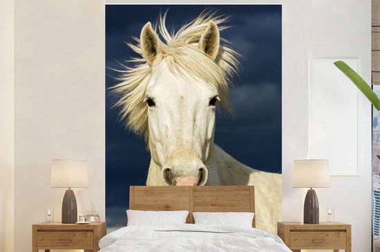 Nr1Wallpaper Behang - Fotobehang Paard in Camargue - Breedte 145 cm x hoogte 220 cm