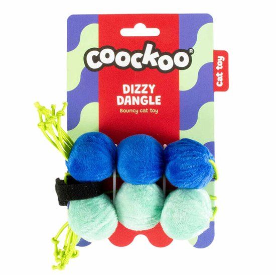 Coockoo Dizzy Dangle Kattenspeelgoed Blauw, Groen