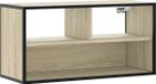 vidaXL - Tv-meubel - 80x31x39,5 cm - bewerkt hout - metaal - sonoma eikenkleurig
