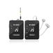 M-Vave Air Bridge - draadloos in-ear monitorsysteem, 2,4 GHz zender en ontvanger, clip-on ontwerp, USB oplaadbaar, zwart