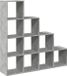 vidaXL Kamerscherm / Boekenkast 4-laags 131,5x29x131,5 cm Hout Betongrijs