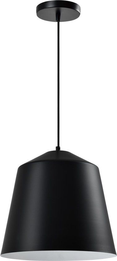 QUVIO Hanglamp modern - Zwart - E27 - Dimbare hanglamp - 33 cm