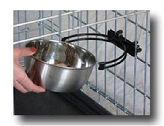 BENCH RVS Voerbak/Drinkbak Snap'y - 296ml - Zwart/RVS - Maat S - Hond