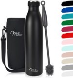 MILU Roestvrijstalen Drinkfles - 750ml - Zwart