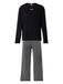 DIESEL Pyjama lang 'NOLAN' zwart / wit