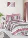 Nuit Des Rêves Elegant satijnen quilt coverset (135x200 cm), 100% katoen, Dusty Rose & Grey | 210 Thread Count, machinewasbaar, envelop en knoopsluiting, luxe comfort