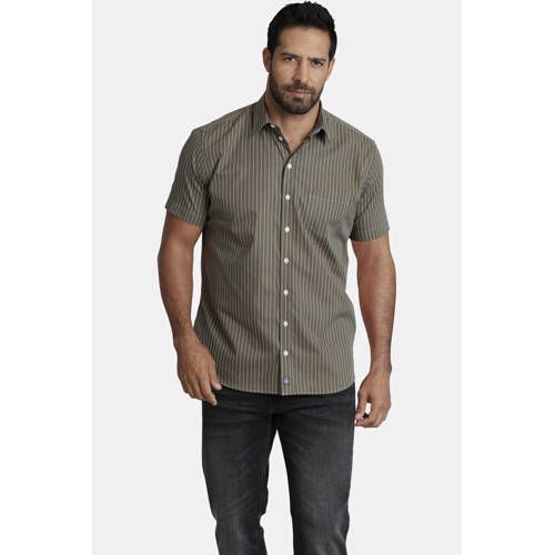 Jan Vanderstorm PERTTU Plus Size overhemd - olijfgroen