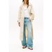 Tommy Hilfiger Lw Nylon Oversized Trench Newsprint Ecru Dames M-L