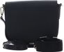 BOSS Leren Schoudertas Alyce Flap Xbody BM Black Zwart